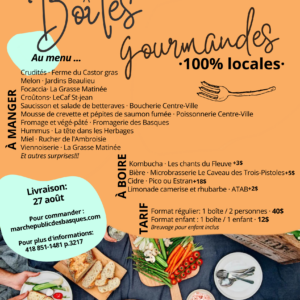 Boîte gourmande du 27 août